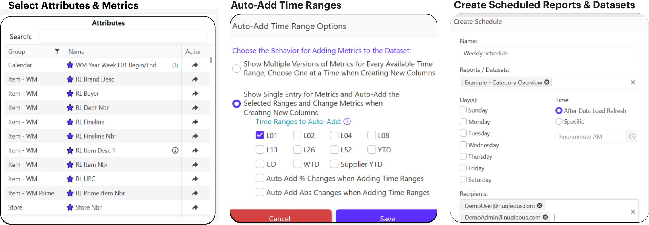 DataCanvas Attributes